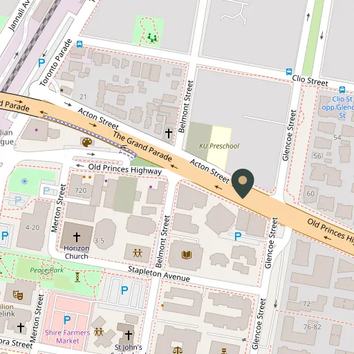 Map showing The Smile Space Sutherland on Old Princes Highway